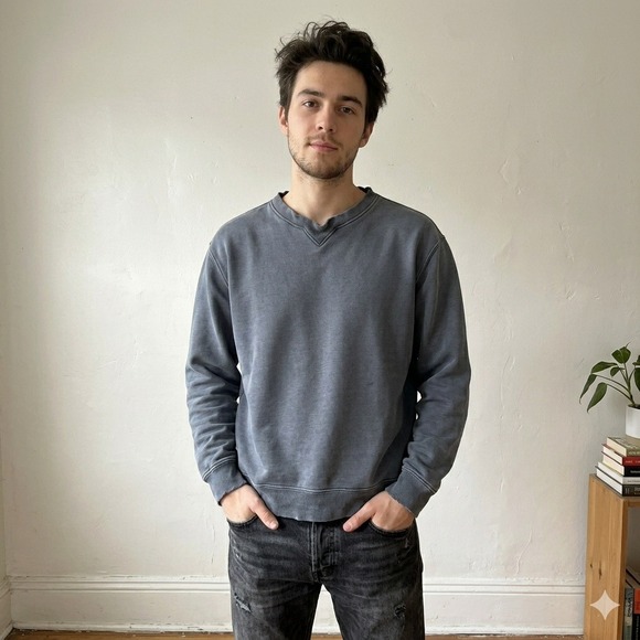 John Elliott Other - John Elliott Sweatshirt Mens Large 3 Grey Washed Distressed Sweatshirt Grunge